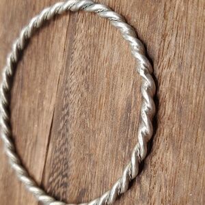 B2622 sterling silver twist viking bracelet brutalist